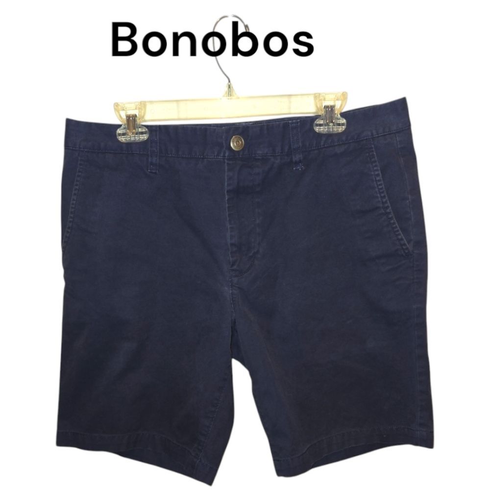Bonobos Shorts Mens Navy Chino Pockets Casual
